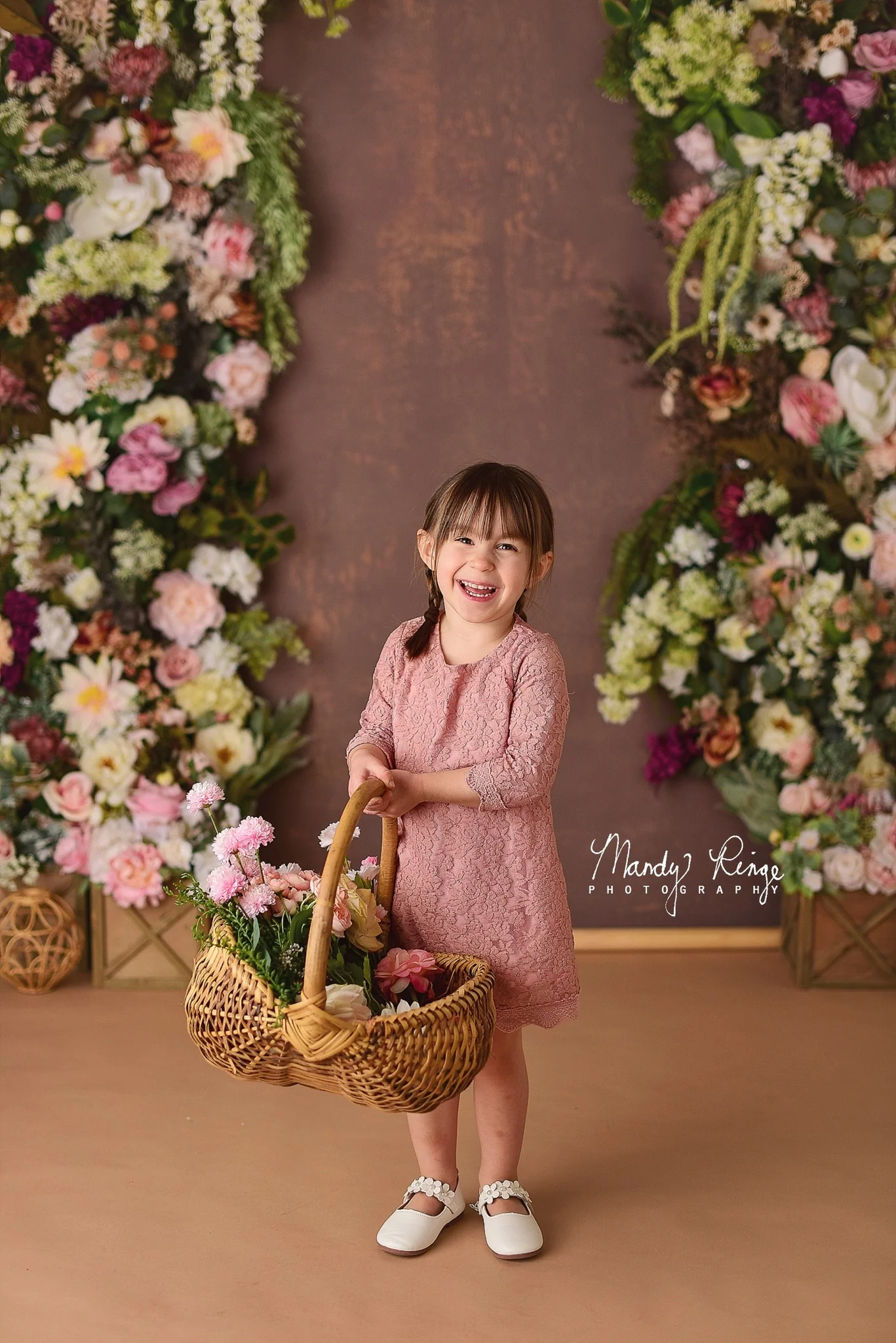 Kate Floral Rustic Brown Backdrop Designed by Mandy Ringe Photography