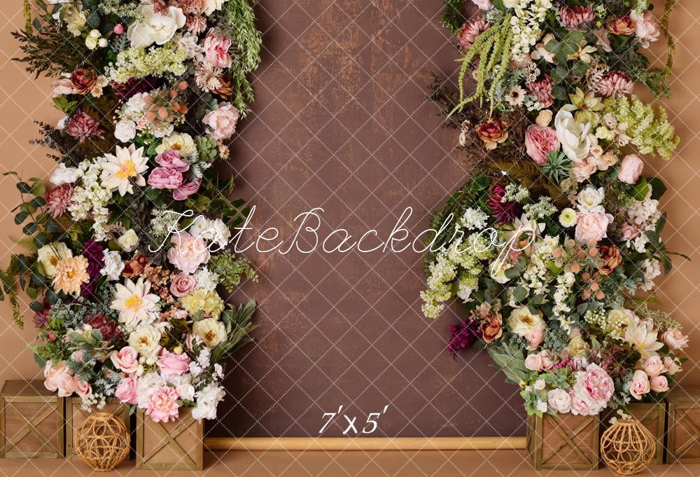 Kate Floral Rustic Brown Backdrop Designed by Mandy Ringe Photography - Image 2