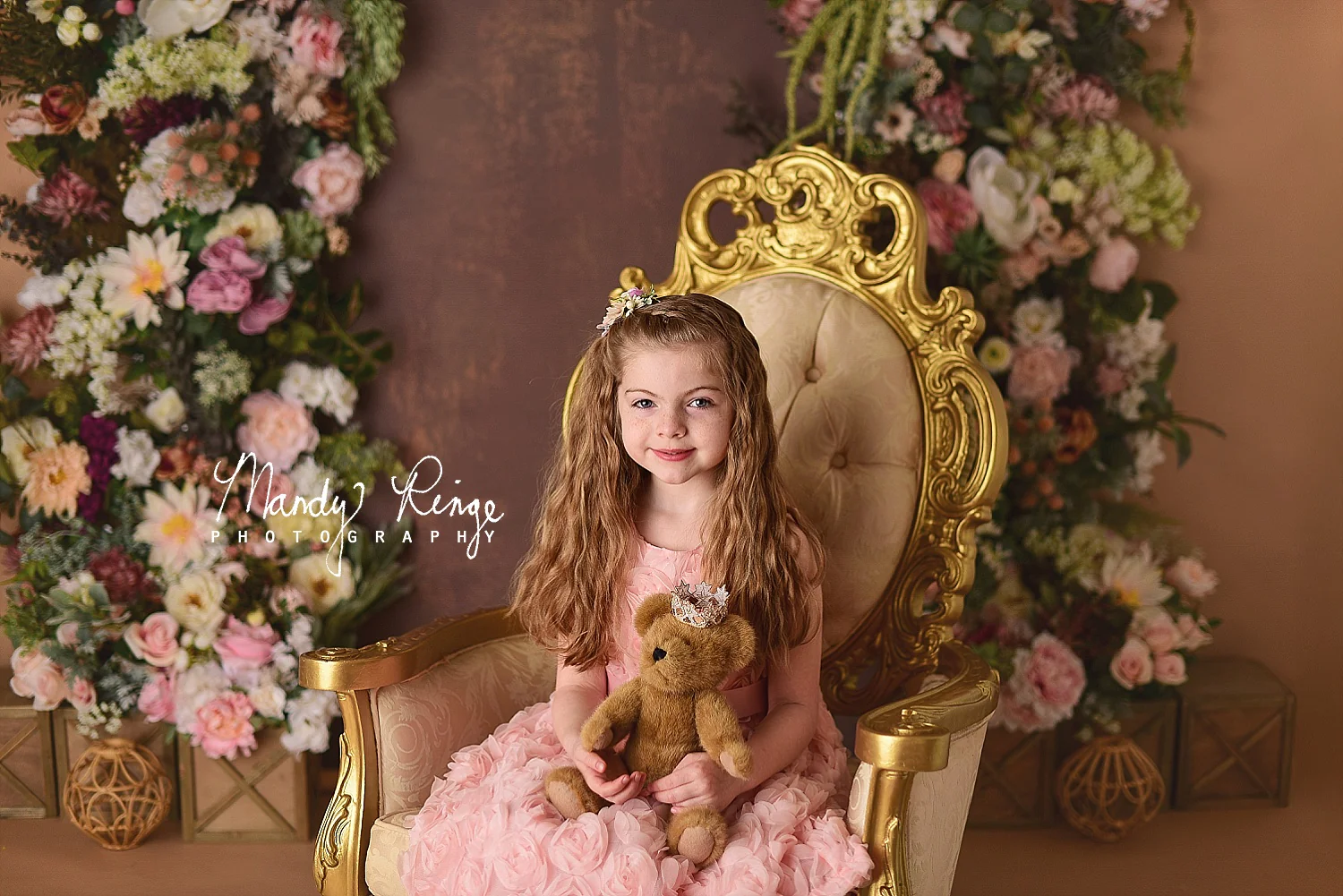 Kate Floral Rustic Brown Backdrop Designed by Mandy Ringe Photography - Image 3