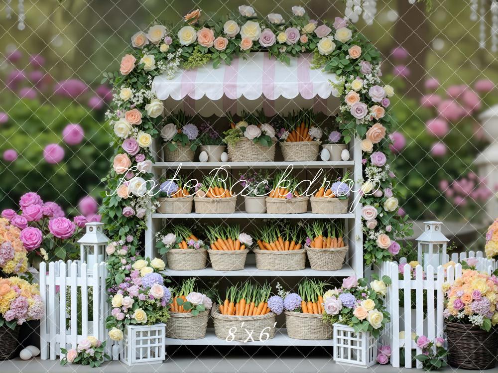 Kate Floral Shelves Carrots Pastel Backdrop Designed by Mini MakeBelieve - Image 3