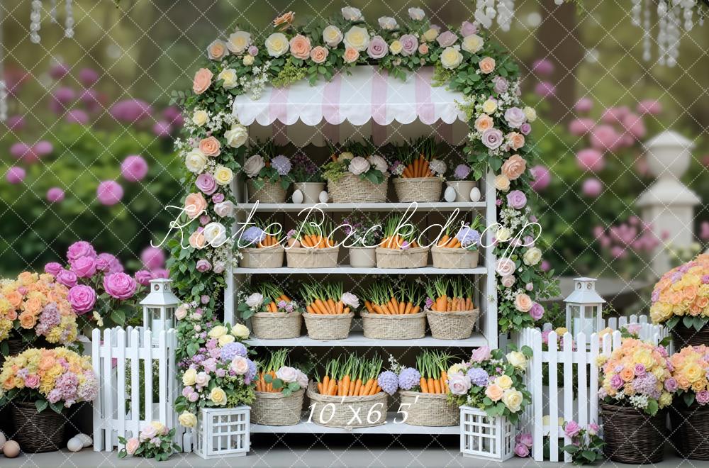 Kate Floral Shelves Carrots Pastel Backdrop Designed by Mini MakeBelieve - Image 4