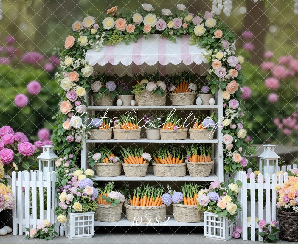Kate Floral Shelves Carrots Pastel Backdrop Designed by Mini MakeBelieve - Image 6