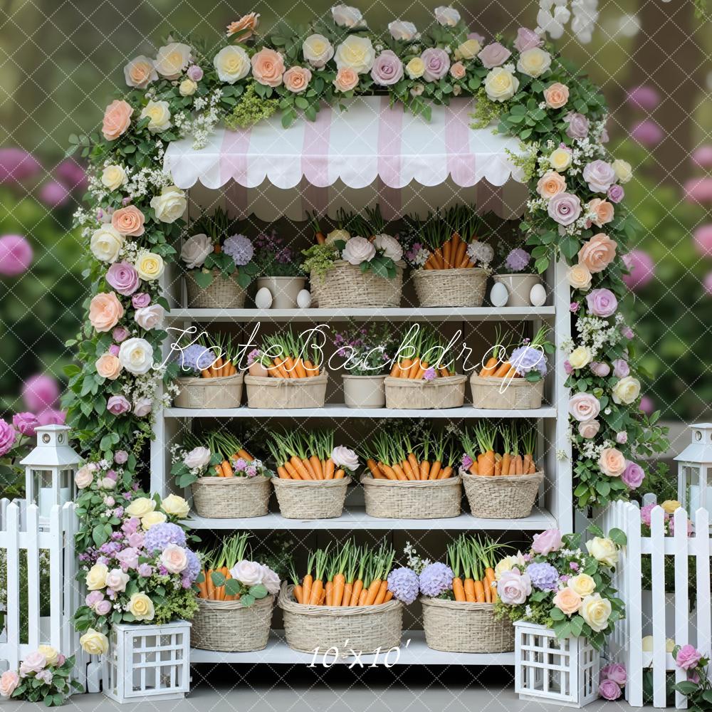 Kate Floral Shelves Carrots Pastel Backdrop Designed by Mini MakeBelieve - Image 7