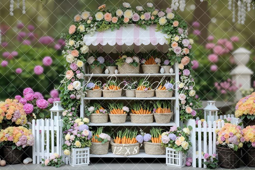 Kate Floral Shelves Carrots Pastel Backdrop Designed by Mini MakeBelieve - Image 8