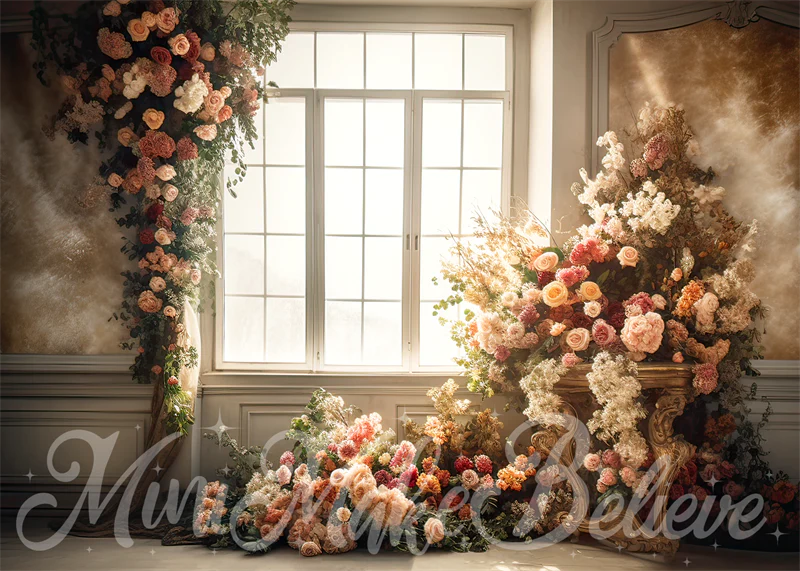 Kate Floral Window Vintage Backdrop Designed by Mini MakeBelieve - Image 2