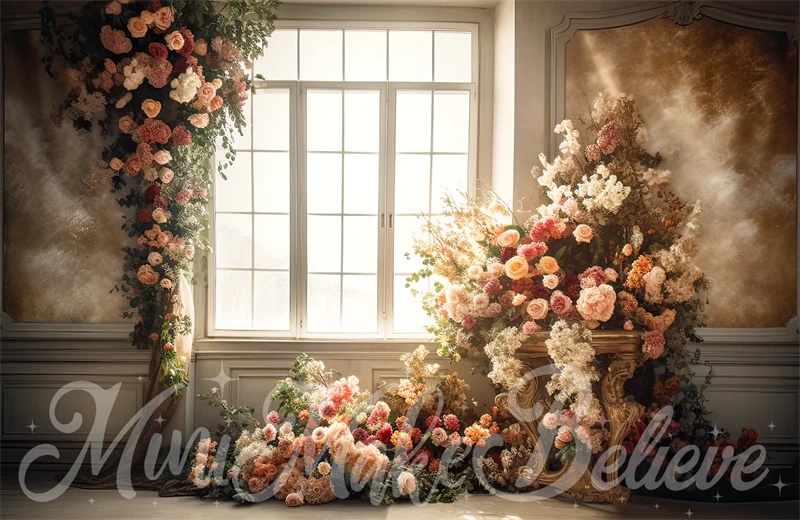 Kate Floral Window Vintage Backdrop Designed by Mini MakeBelieve - Image 3