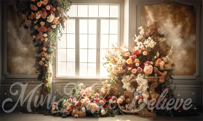 Kate Floral Window Vintage Backdrop Designed by Mini MakeBelieve - Image 5