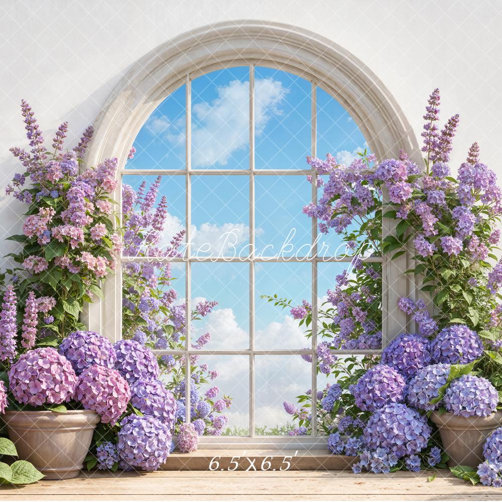 Kate Flower Arch Arched Window Backdrop Designed by Emetselch - Image 2