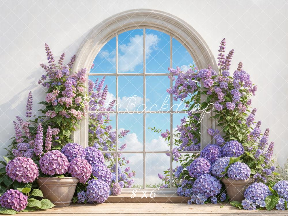 Kate Flower Arch Arched Window Backdrop Designed by Emetselch - Image 3
