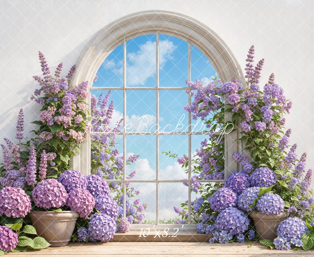 Kate Flower Arch Arched Window Backdrop Designed by Emetselch - Image 6