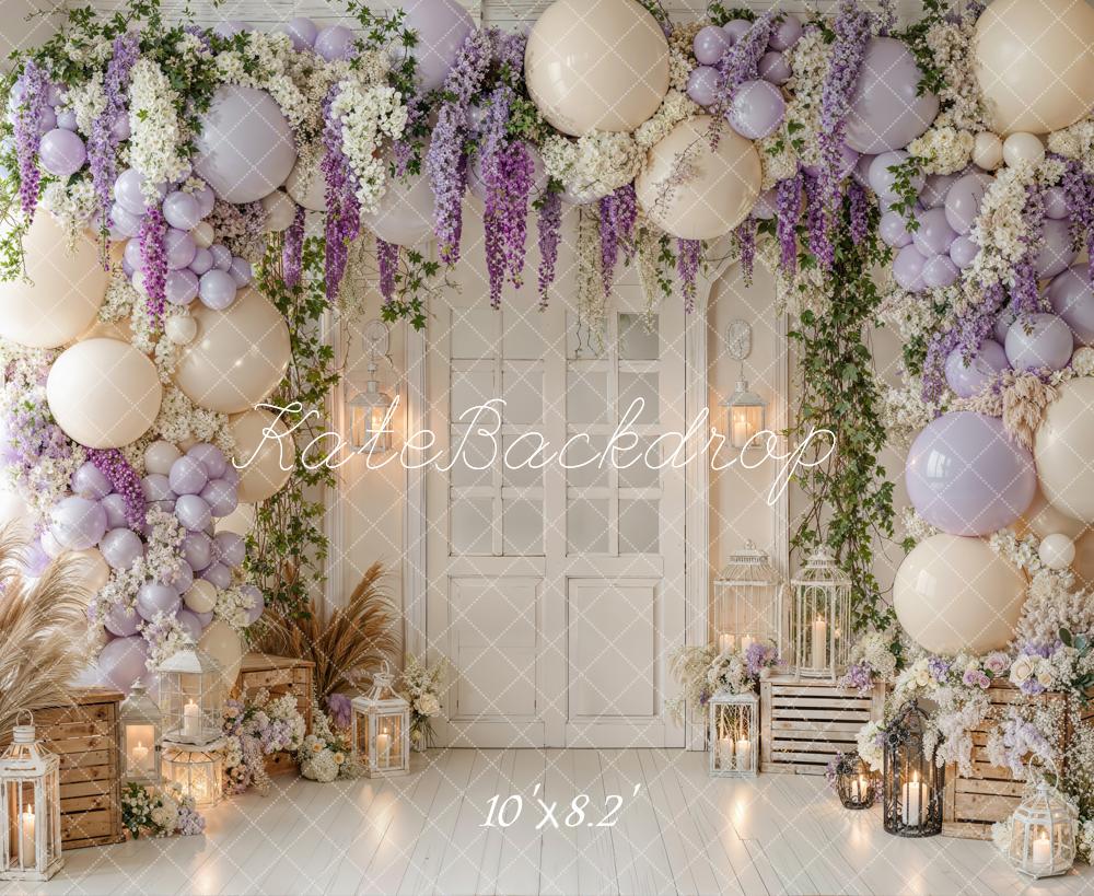Kate Flower Arch Balloons Crates Lanterns Backdrop Designed by Emetselch - Image 6