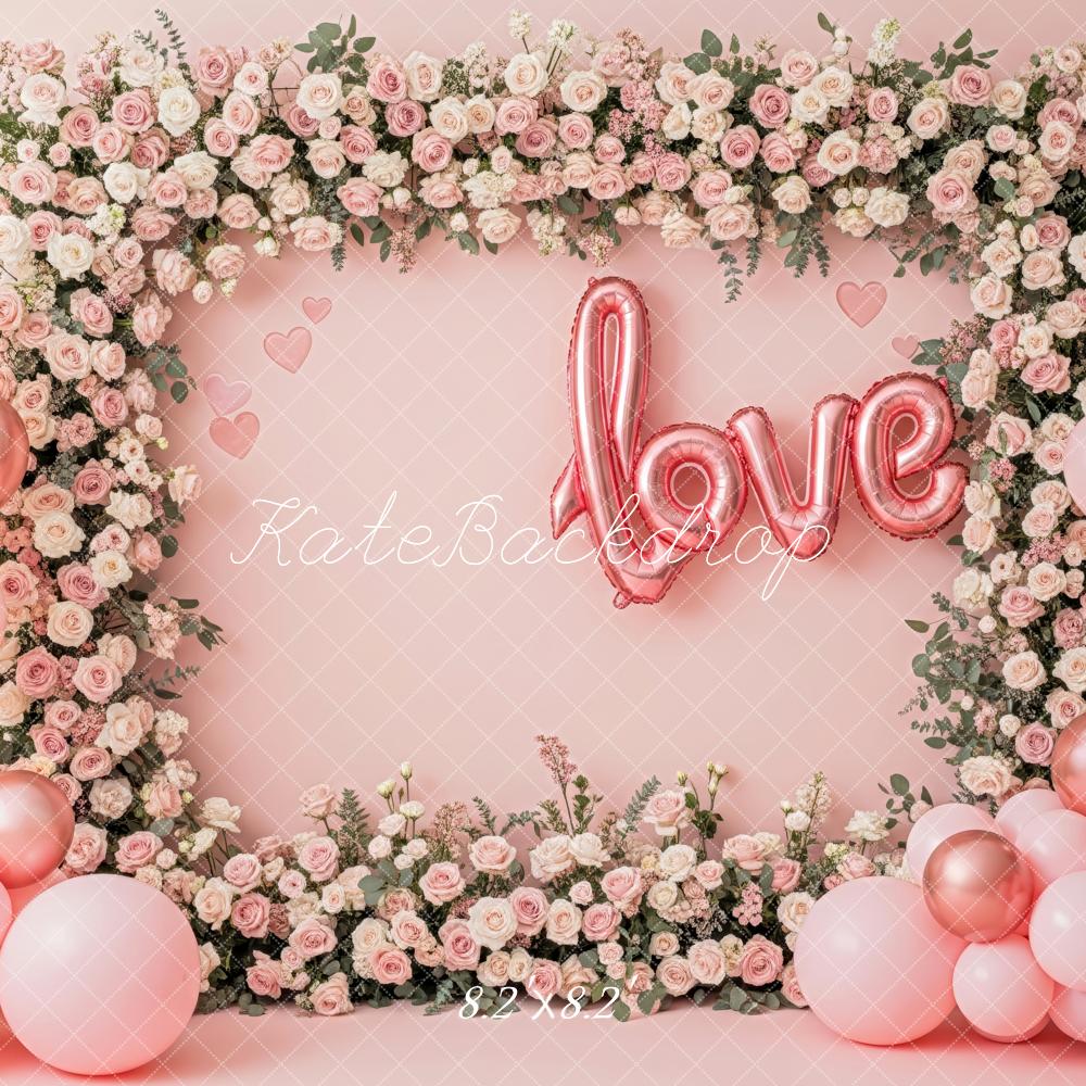 Kate Floral Arch Balloons Pink Backdrop Designed by Patty Robert - Image 5