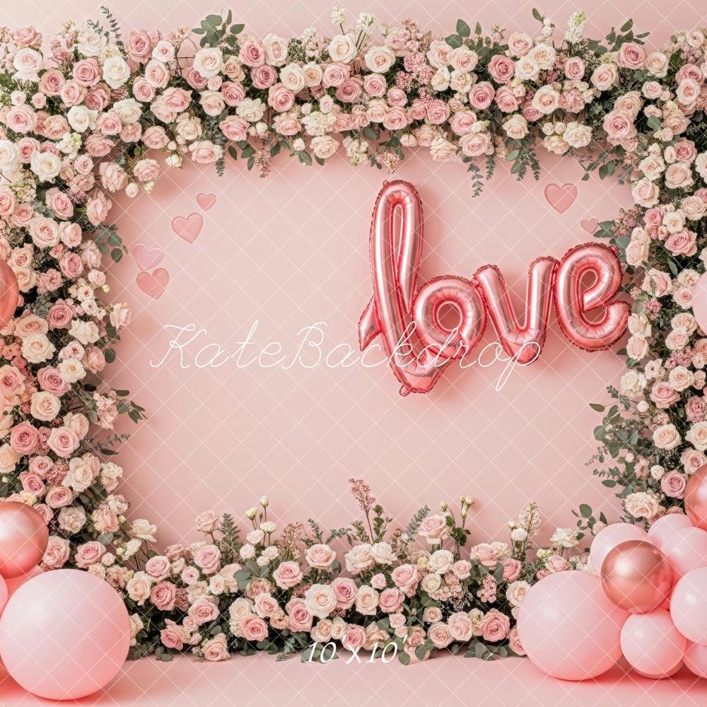 Kate Floral Arch Balloons Pink Backdrop Designed by Patty Robert - Image 7