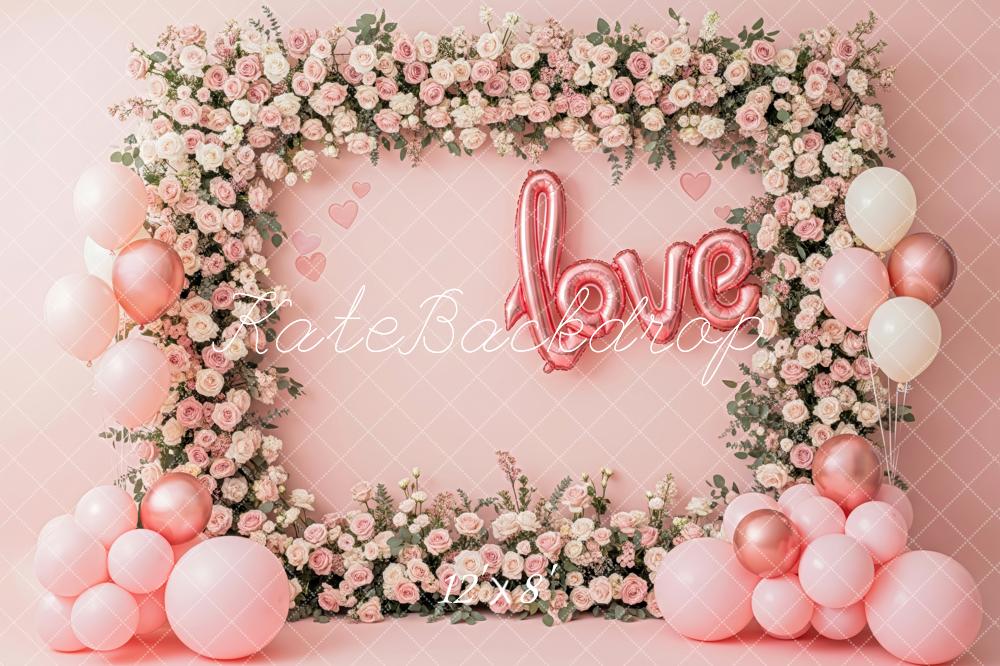 Kate Floral Arch Balloons Pink Backdrop Designed by Patty Robert - Image 8