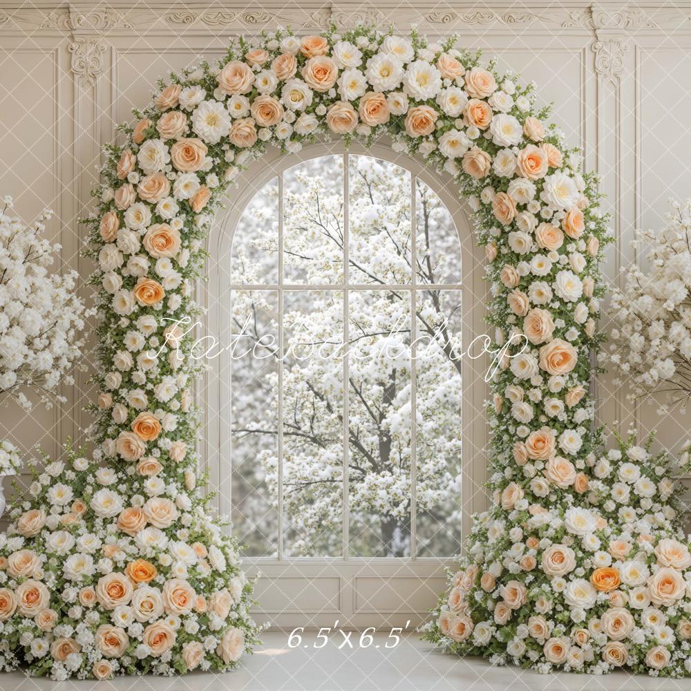 Kate Flower Arch Cream Blossom Window Backdrop Designed by Mini MakeBelieve - Image 2