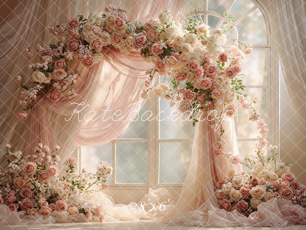 Kate Flower Arch Drapes Window Roses Backdrop Designed by Emetselch - Image 3