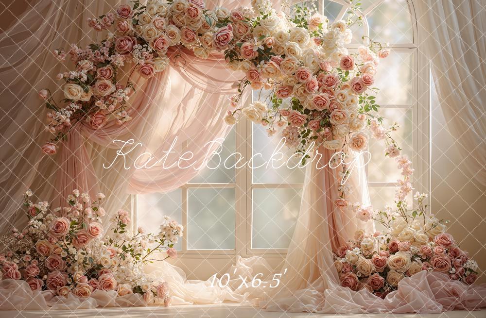 Kate Flower Arch Drapes Window Roses Backdrop Designed by Emetselch - Image 4