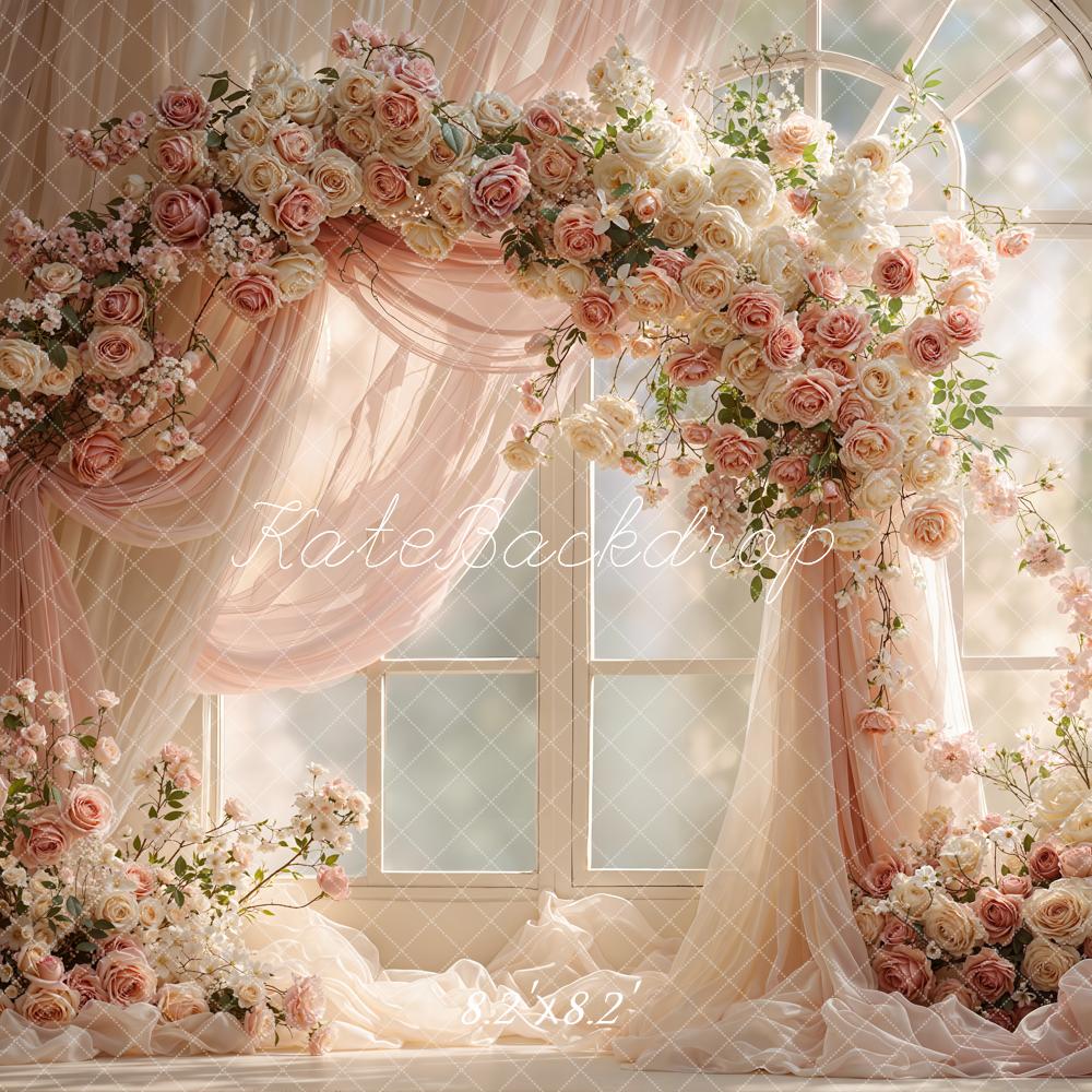 Kate Flower Arch Drapes Window Roses Backdrop Designed by Emetselch - Image 5