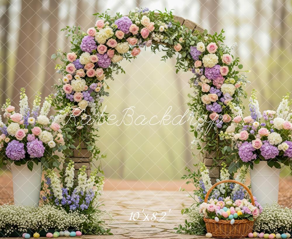 Kate Floral Easter Eggs Fleece Backdrop Designed by Patty Robert - Image 3