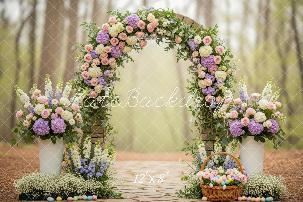 Kate Floral Easter Eggs Fleece Backdrop Designed by Patty Robert - Image 4