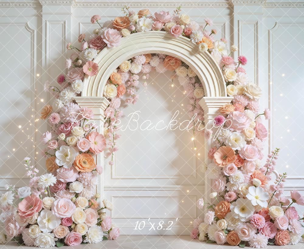 Kate Flower Arch Elegant White Wall Backdrop Designed by Mini MakeBelieve - Image 6