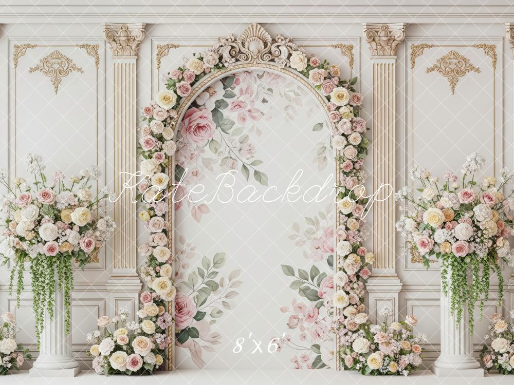 Kate Spring Arch Floral Wall Vintage Columns Backdrop Designed by Patty Robert - Image 3