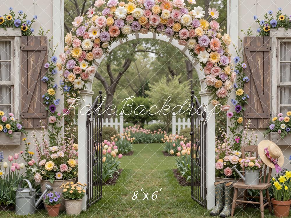 Kate Spring Flower Arch Garden Rustic Backdrop Designed by Mini MakeBelieve - Image 3