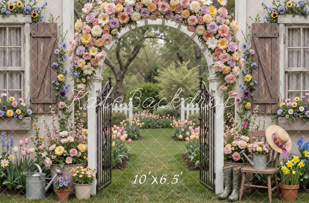 Kate Spring Flower Arch Garden Rustic Backdrop Designed by Mini MakeBelieve - Image 4