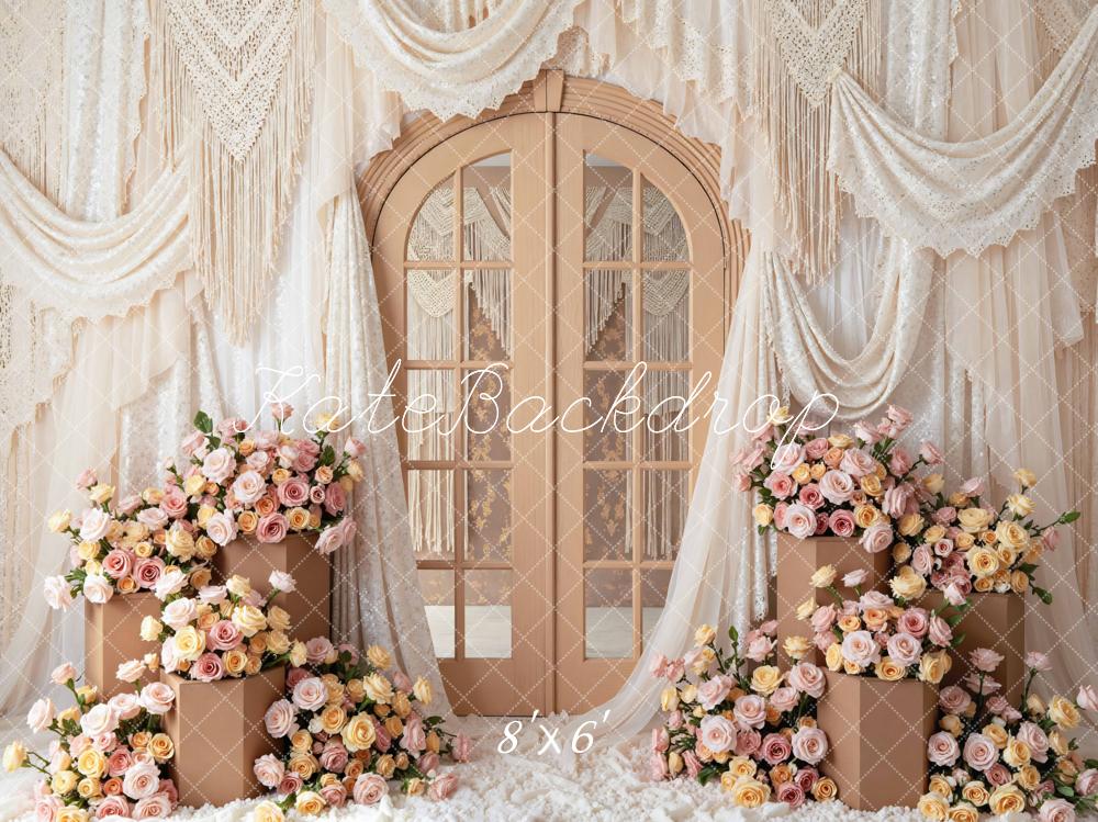 Kate Boho Lace Drapes French Door Backdrop Designed by Mini MakeBelieve - Image 10