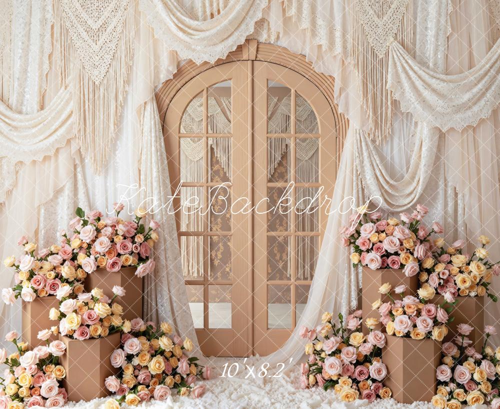 Kate Boho Lace Drapes French Door Backdrop Designed by Mini MakeBelieve - Image 13