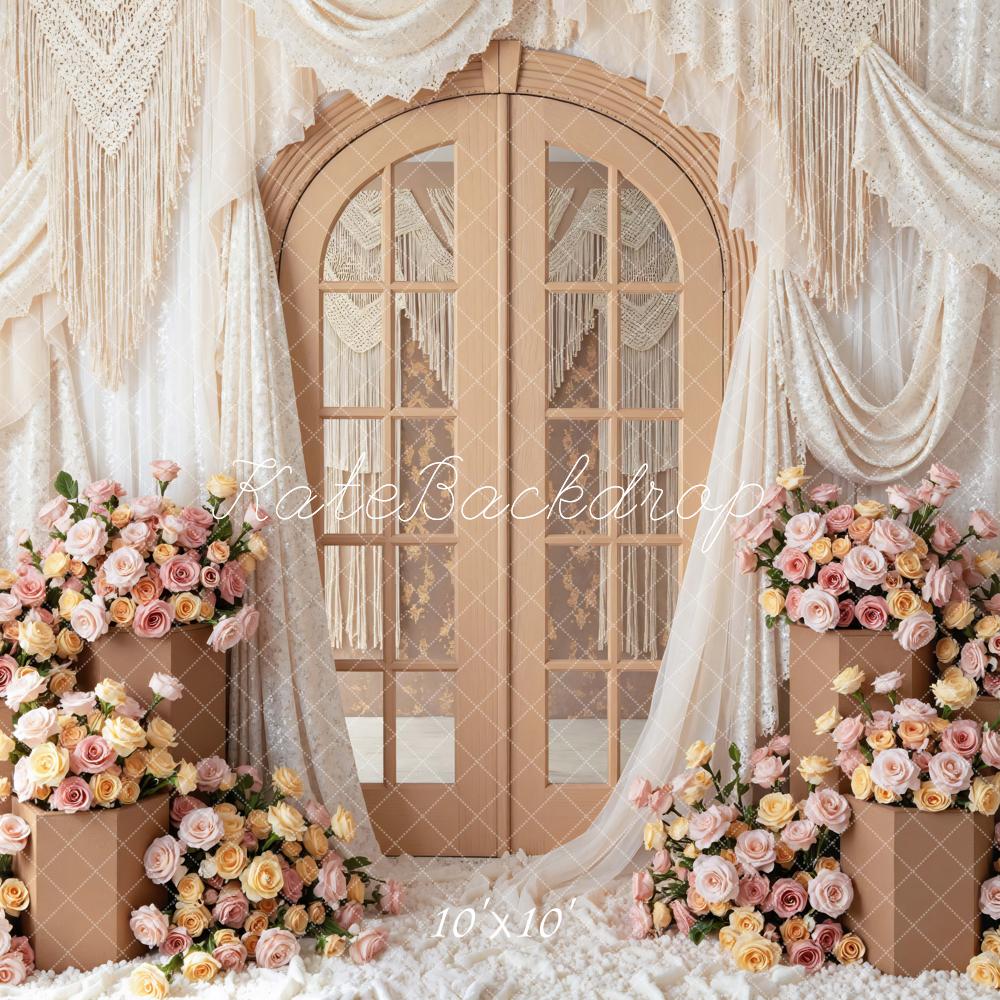 Kate Boho Lace Drapes French Door Backdrop Designed by Mini MakeBelieve - Image 14