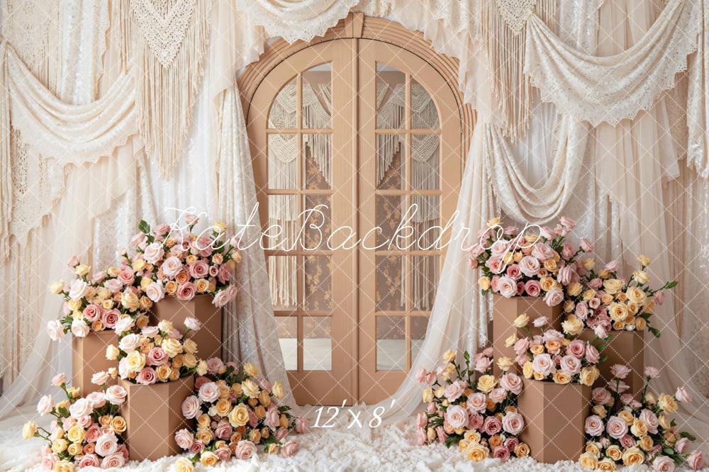 Kate Boho Lace Drapes French Door Backdrop Designed by Mini MakeBelieve - Image 15