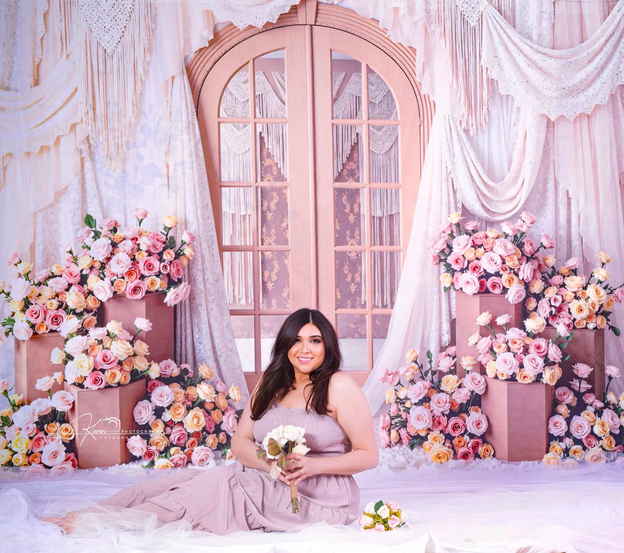 Kate Boho Lace Drapes French Door Backdrop Designed by Mini MakeBelieve - Image 6