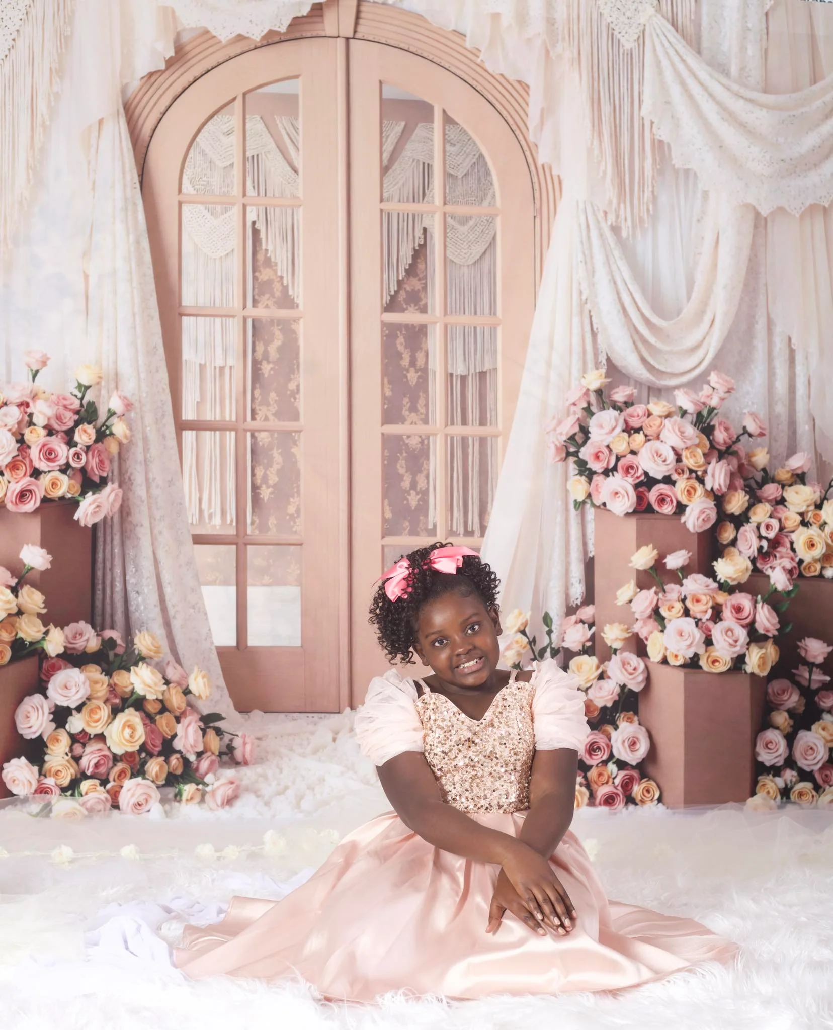 Kate Boho Lace Drapes French Door Backdrop Designed by Mini MakeBelieve - Image 8