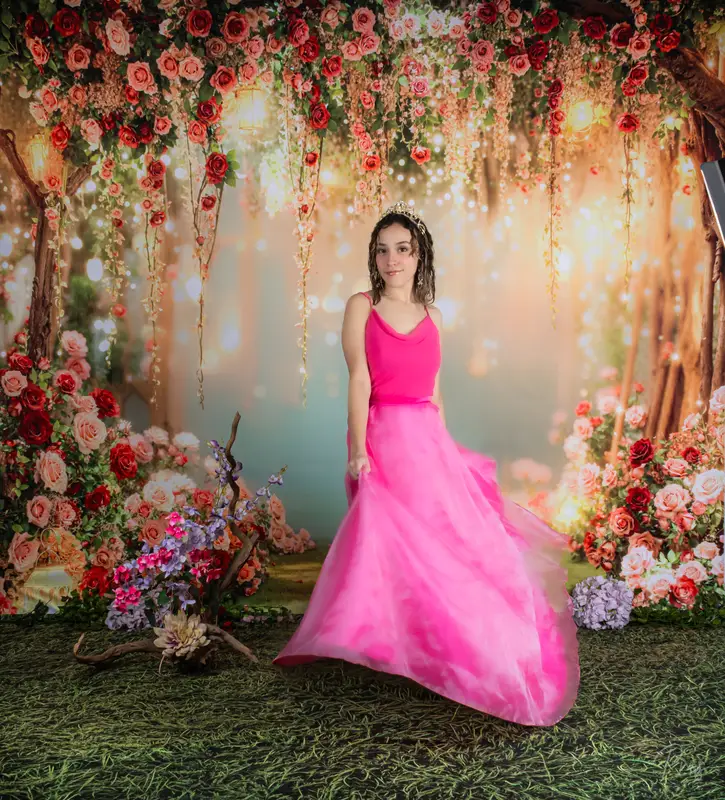 Kate Spring Flower Arch Lanterns Greenery Backdrop Designed by Emetselch - Image 2