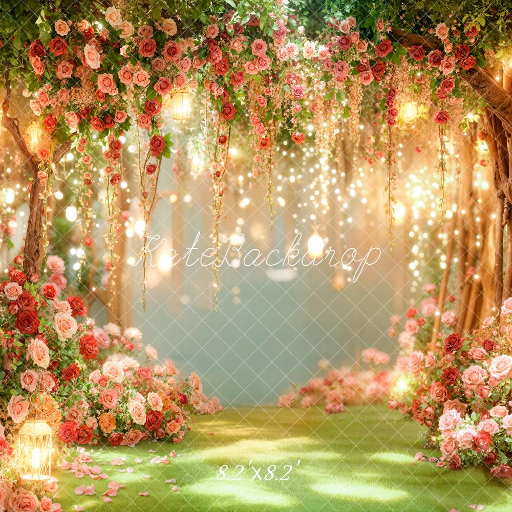 Kate Spring Flower Arch Lanterns Greenery Backdrop Designed by Emetselch - Image 7