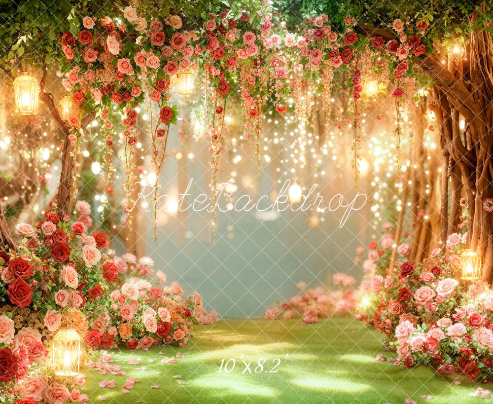 Kate Spring Flower Arch Lanterns Greenery Backdrop Designed by Emetselch - Image 8