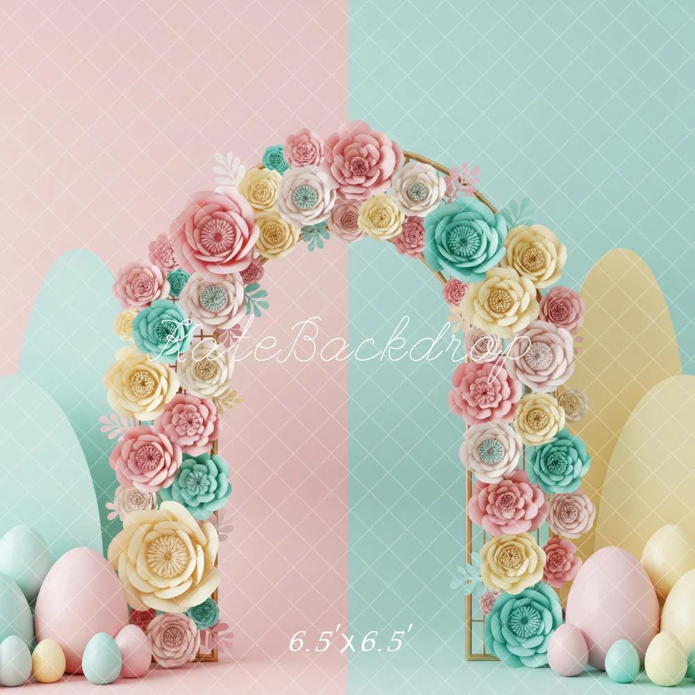Kate Easter Floral Arch Pastel Eggs Backdrop Designed by Patty Robert - Image 2