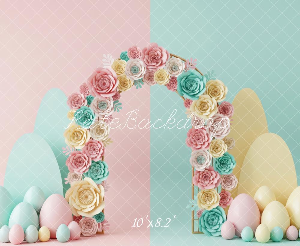 Kate Easter Floral Arch Pastel Eggs Backdrop Designed by Patty Robert - Image 6