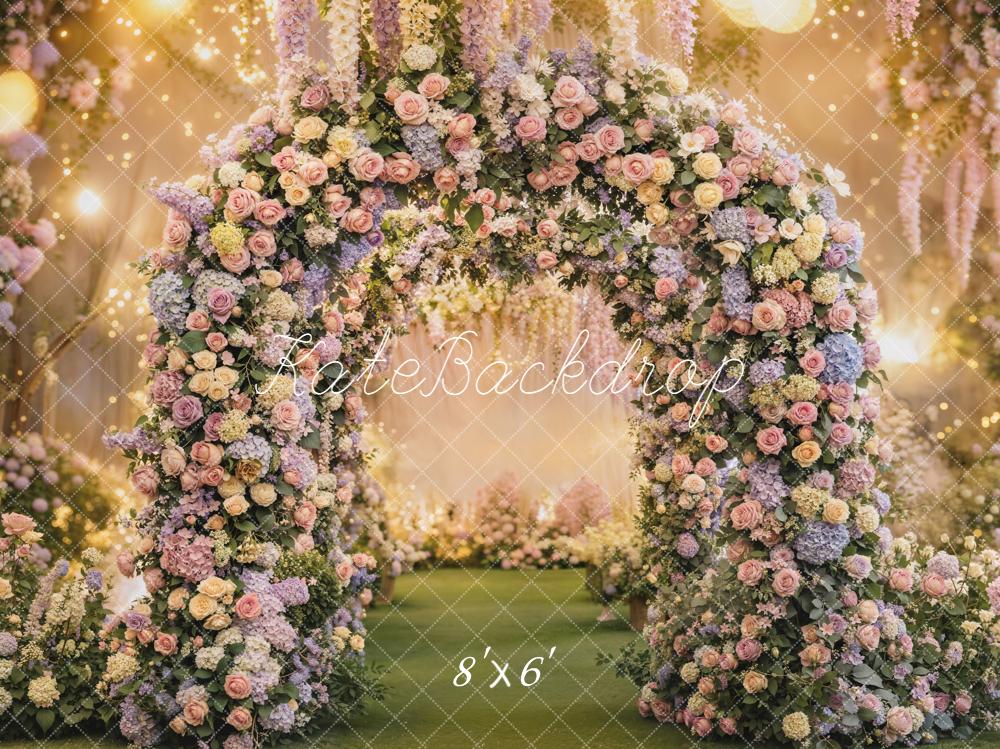 Kate Spring Flower Arch Pastel Garden Backdrop Designed by Emetselch - Image 3