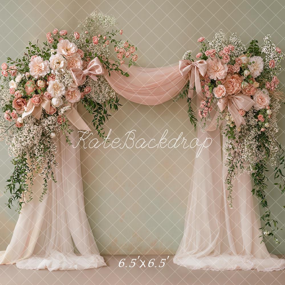 Kate Fine Art Flower Pink Roses Drapes Backdrop Designed by Emstselch - Image 2