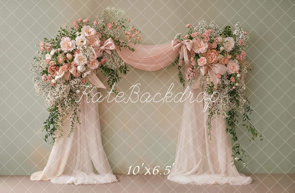 Kate Fine Art Flower Pink Roses Drapes Backdrop Designed by Emstselch - Image 4