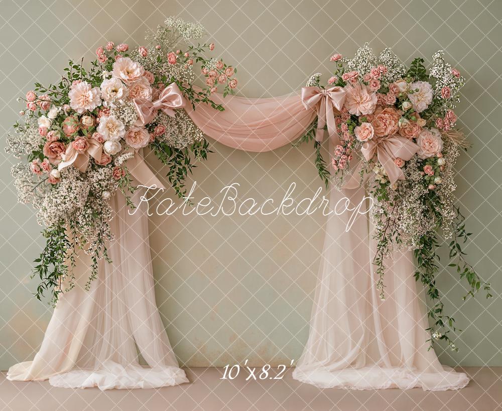 Kate Fine Art Flower Pink Roses Drapes Backdrop Designed by Emstselch - Image 6