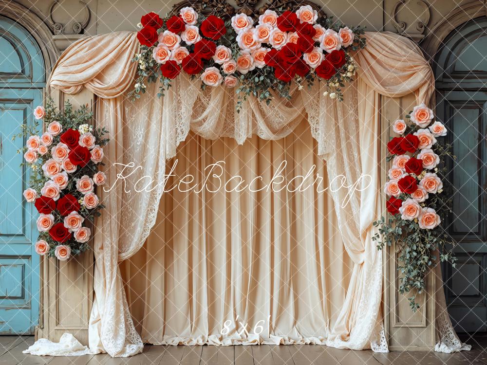 Kate Flower Arch Roses Drapes Backdrop Designed by Mini MakeBelieve - Image 3