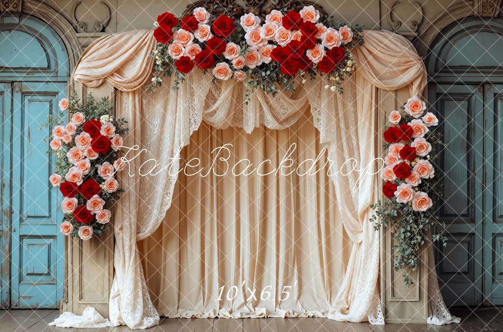 Kate Flower Arch Roses Drapes Backdrop Designed by Mini MakeBelieve - Image 4