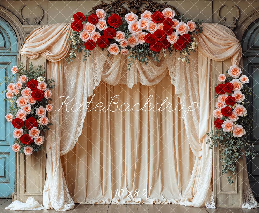 Kate Flower Arch Roses Drapes Backdrop Designed by Mini MakeBelieve - Image 6
