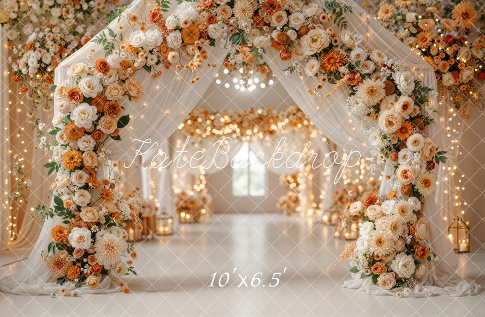Kate Flower Arch Warm Lights Backdrop Designed by Emetselch - Image 4