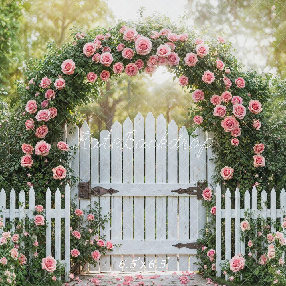 Kate Spring Garland White Gate Garden Backdrop Designed by Emetselch - Image 2