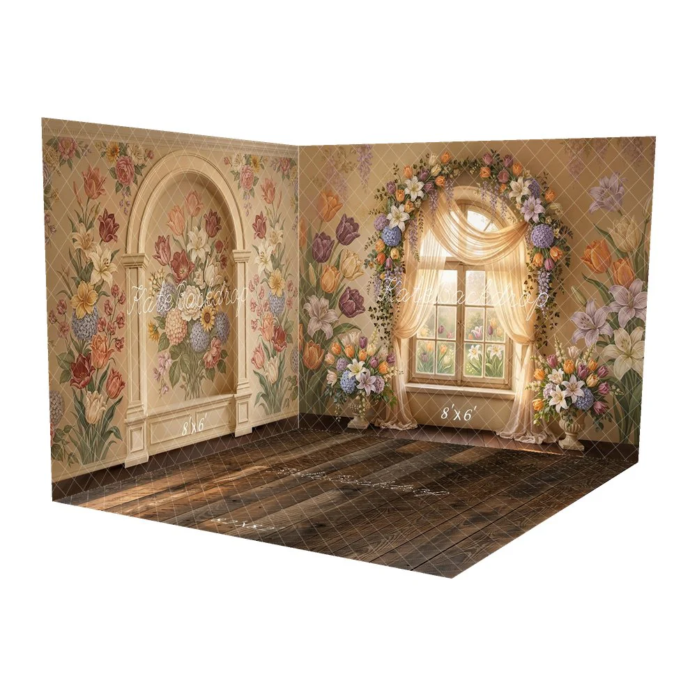 Kate Spring Window Floral Arch Room Set