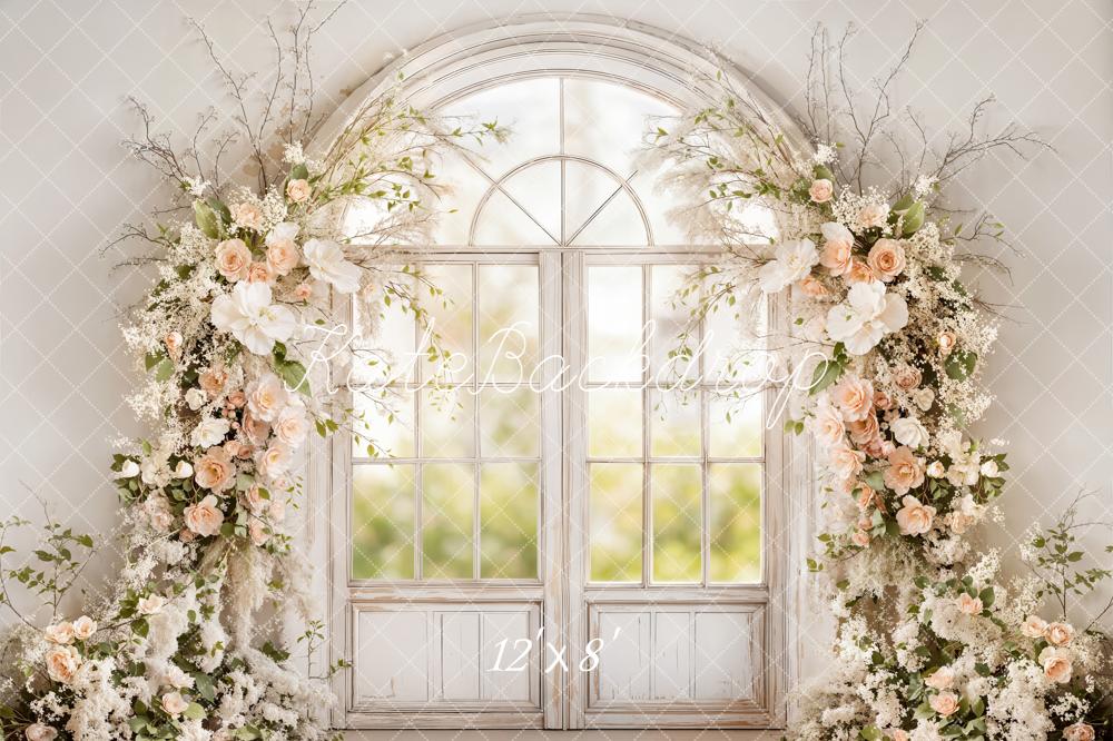 Kate Flower Arch Window Pastel Fleece Backdrop Designed by Emstselch - Image 4